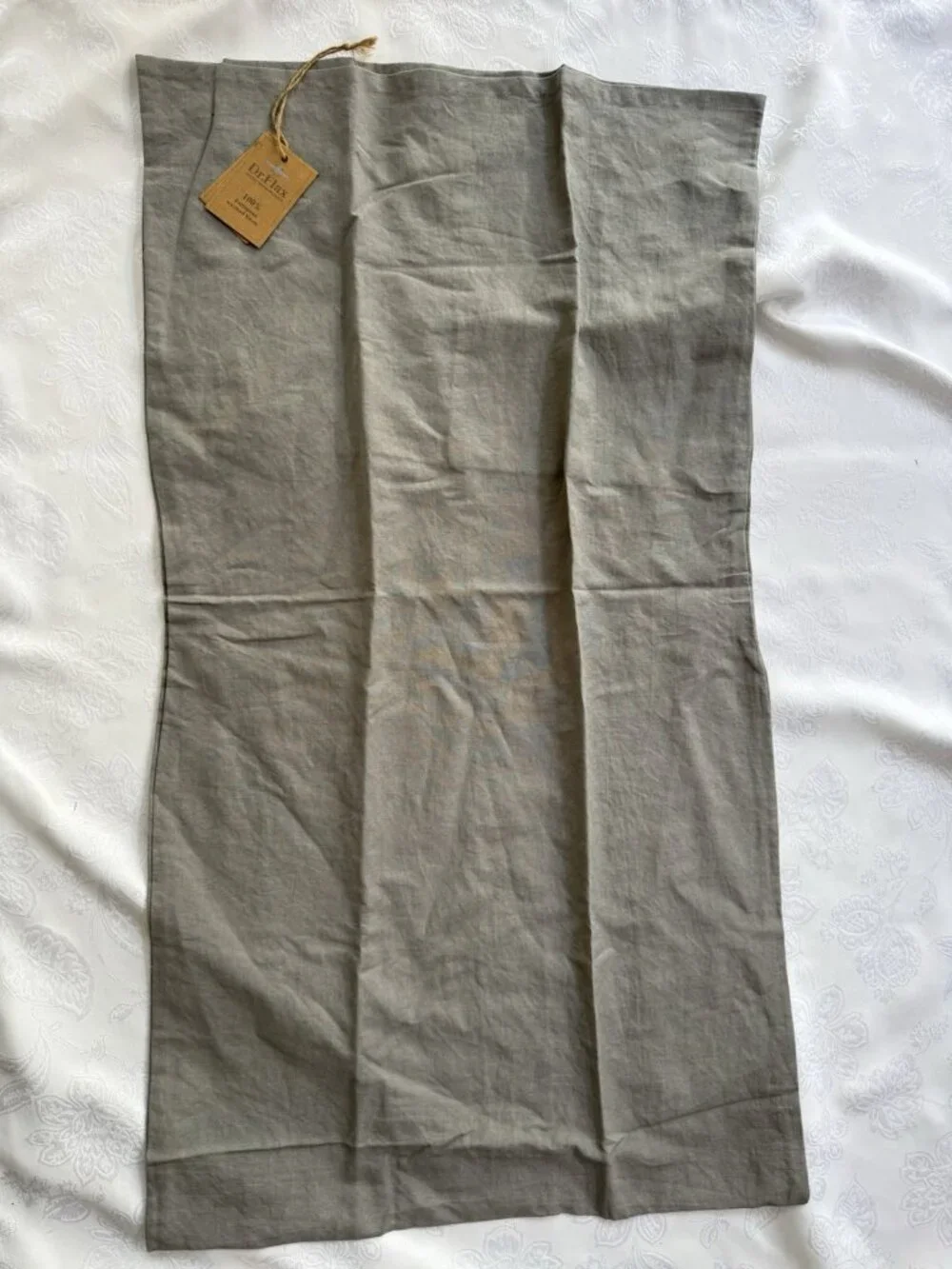 Dr Flax Gray King Linen Pillow Case Cover Slip Pillowcase French Country NEW